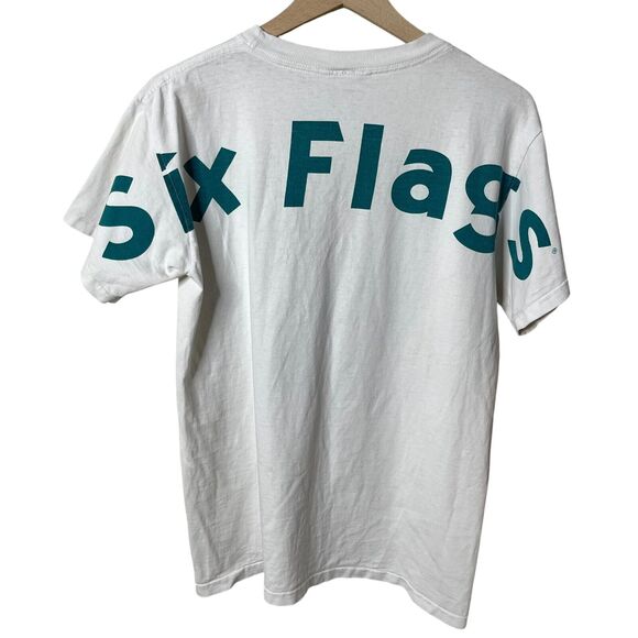 Six Flags Vintage Looney Tunes 96 Graphic T-Shirt Short Sleeve Crew Neck S/M - Picture 2 of 16